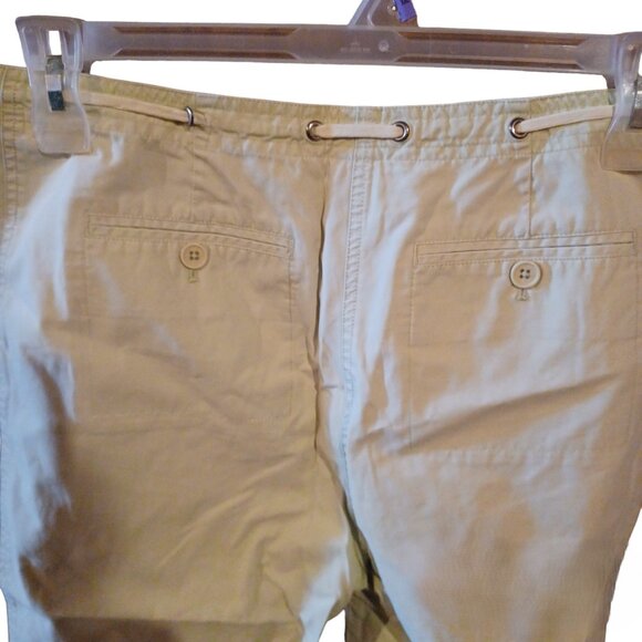 Willi Smith Solid Green Capri's 100% Cotton - Picture 3 of 3